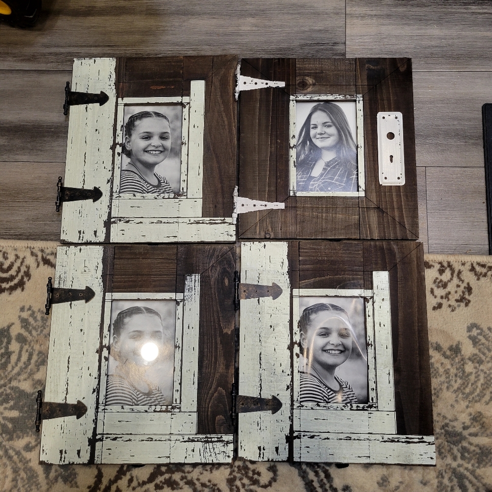 4 rustic 4×7 picture frames